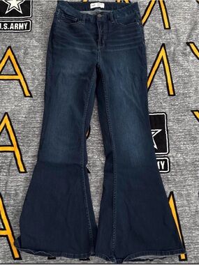 Dark Blue Women's Flared Jeans -